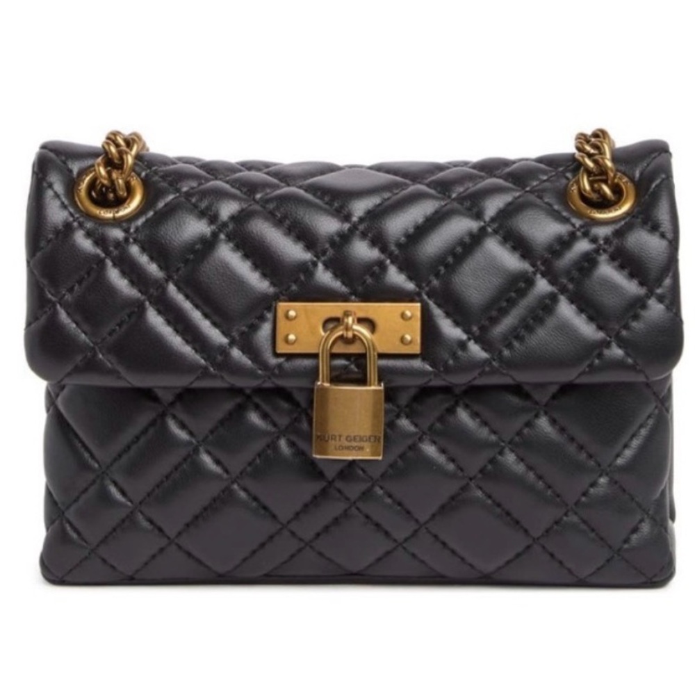 Kurt Geiger Brixton Lock Quilted Leather Bag